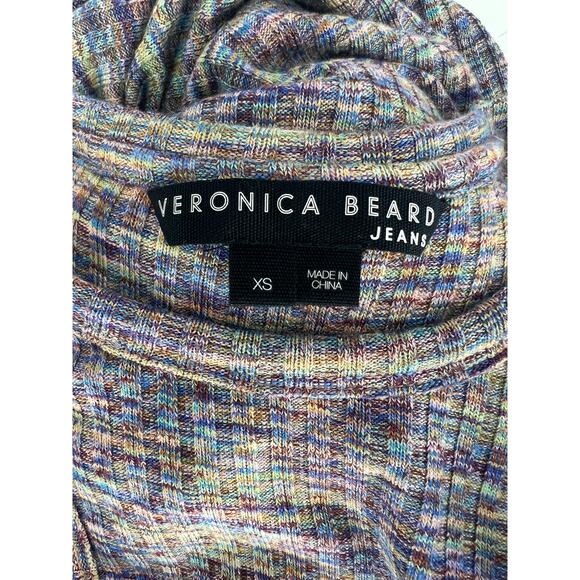 Veronica Beard Haylee Rib-Knit Ruched Midi-Dress Multicolored - Picture 8 of 10